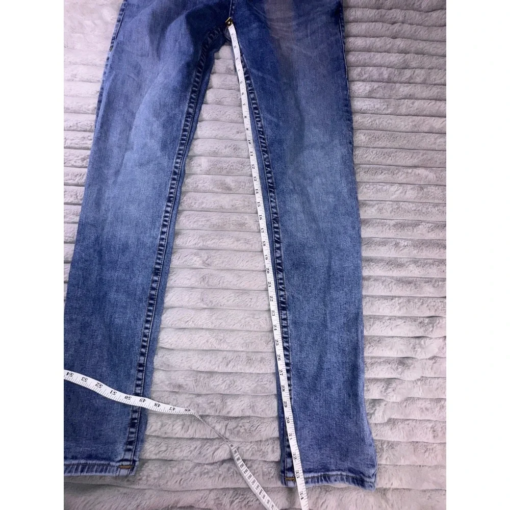True Religion Jeans Rocco Relaxed Straight Light Wash Flap‎ Pocket Stretch 30x33